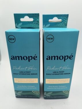 2 AMOPÉ Radiant Skin Leg & Foot Daily Hydrating Serum Moisturizer Beautiful Glow